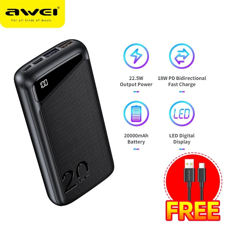 Awei P104K 20,000MAH Powerbank