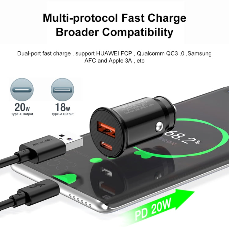 Awei C-706 20w Fast Dual Car Charger