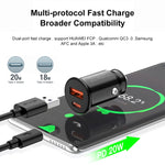 Awei C-706 20w Fast Dual Car Charger