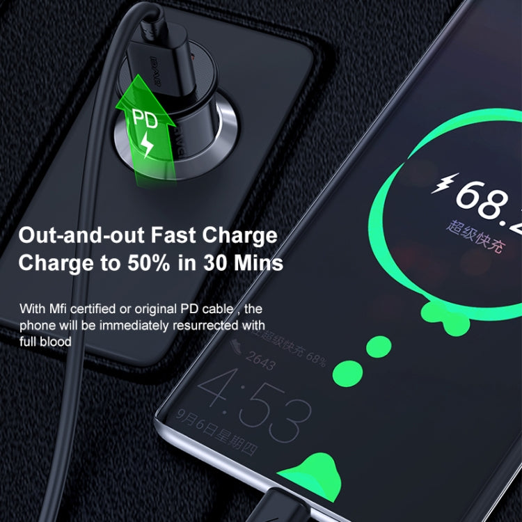 Awei C-706 20w Fast Dual Car Charger