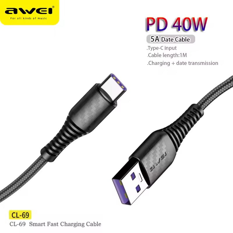 Awei CL-69 5A Type C Cable